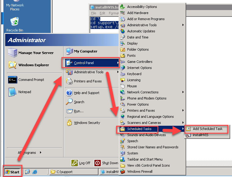 Create a scheduled task