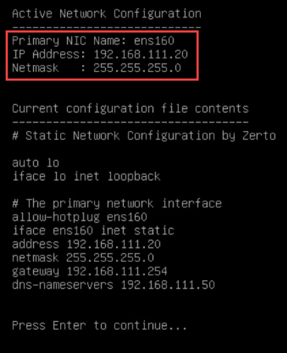 Network details