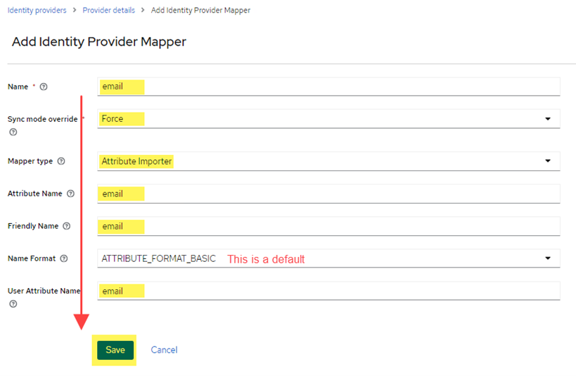 Keycloak Email Mapper