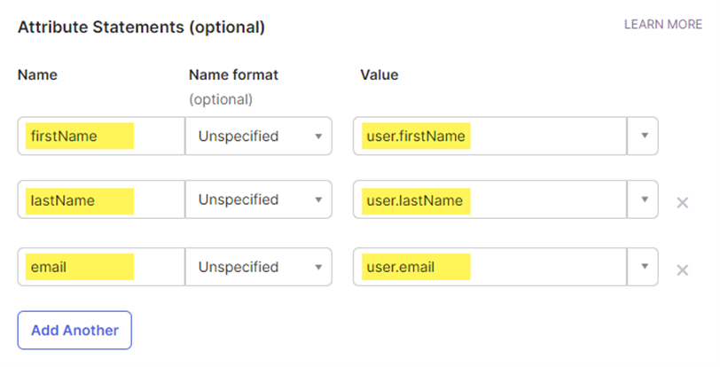 Okta SAML Attribute Mapper